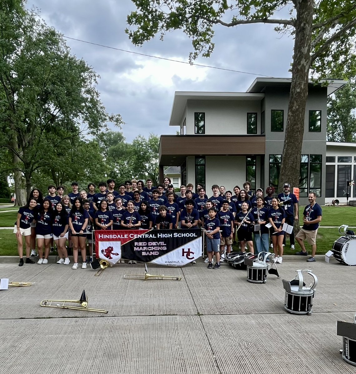 HCBandDirector's tweet photo. After a few practices this week The Marching Red Devils had an awesome performance in Hinsdale’s 4th of July Parade and sounded great. https://t.co/vY3PzFvoyR