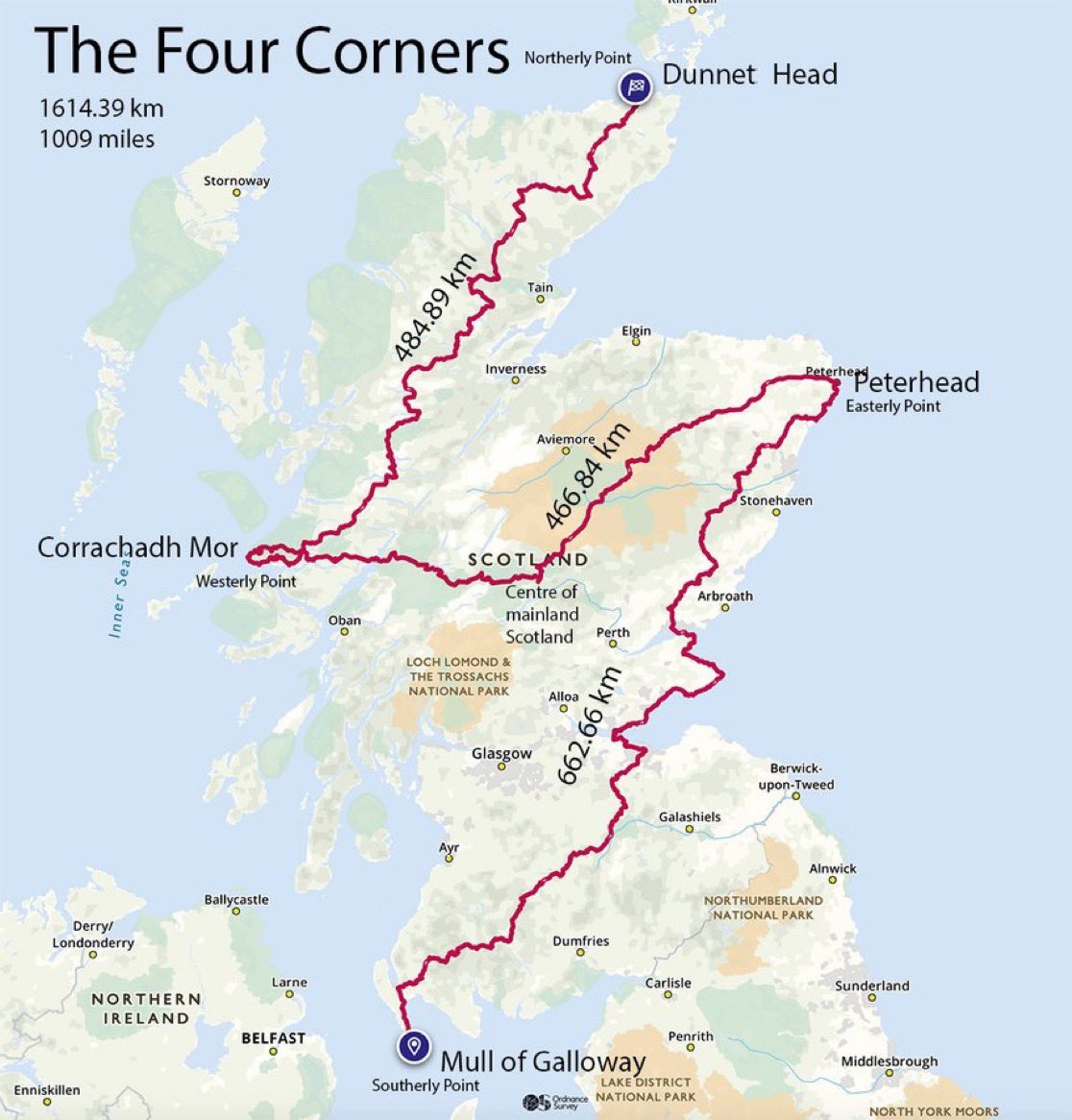 I’m preparing for the final leg of my Four Corners expedition. I’ve walked 1105km so far, 23 less than planned. The changeable weather will challenge me as I traverse the demanding landscape of the Scottish Highlands &amp; the empty north east Flow Country. Onwards to Dunnet Head!