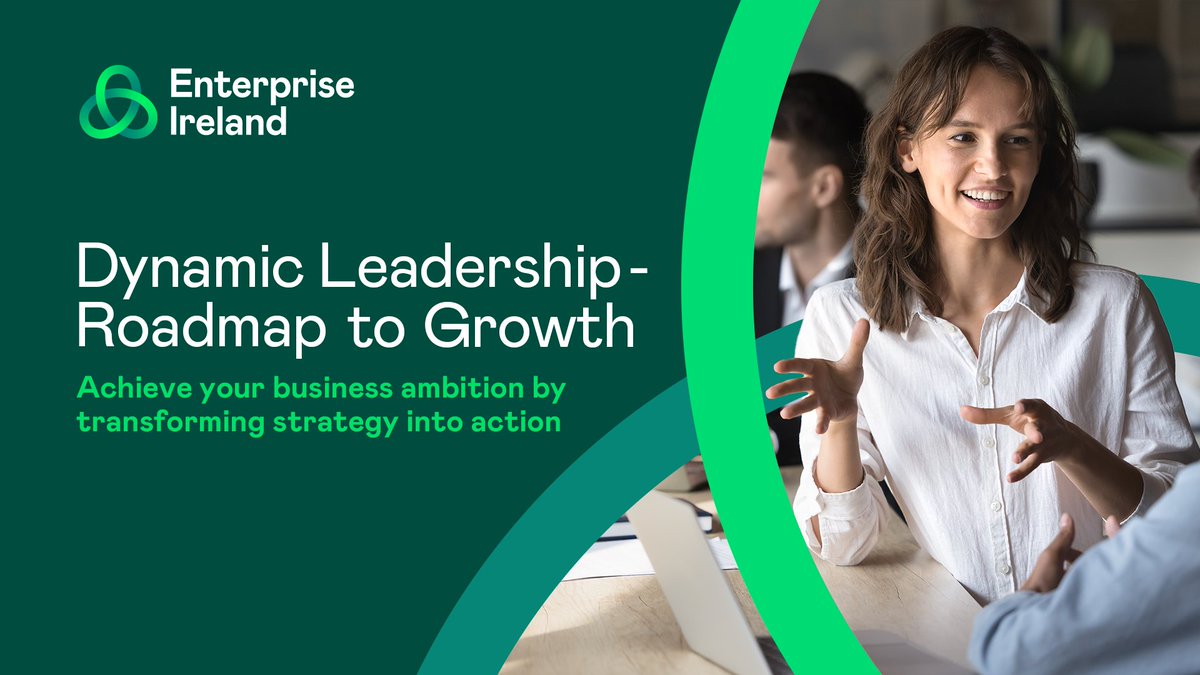 Entirl's tweet image. Applications are now open for the Dynamic Leadership – Roadmap to Growth (DLRG) programme.
Delivered in partnership with DCU Business School, this transformative, fully team-based programme is designed to equip senior leadership teams of Irish SMEs with the tools, knowledge, and…