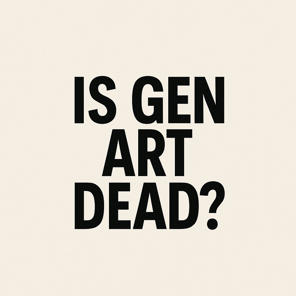 1/ This morning, <a href="/CozomoMedici/">Cozomo de’ Medici</a>'s poll sparked a lot of conversation around generative art,  some thoughtful, some angry, and some from people who clearly weren’t around in 2021 😉

As someone who's been creating gen art with <a href="/Ze_blocks/">Zeblocks</a> since 2020, I wanted to share a few thoughts