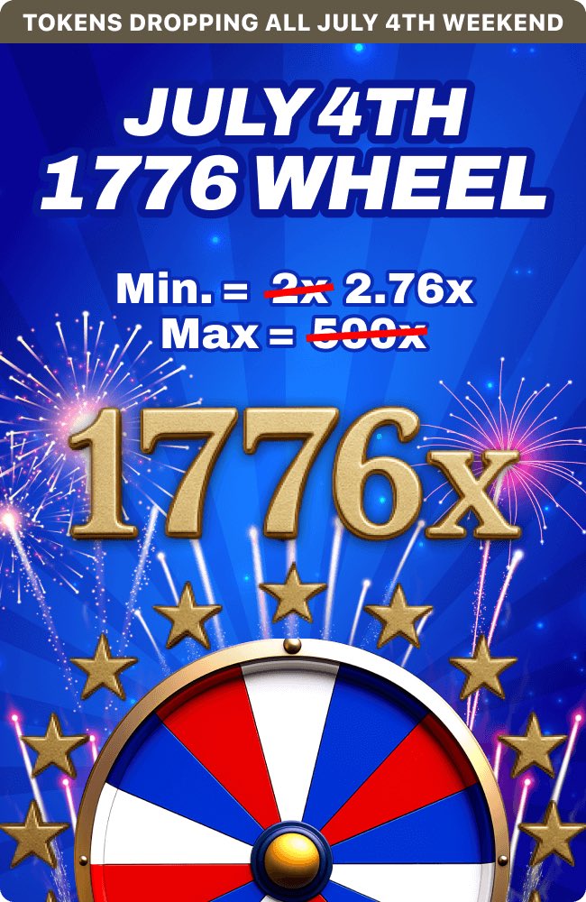 BoomFantasy's tweet image. Another day to make history 🇺🇸
More 1776x Tokens have dropped into accounts at Boom Fantasy 🚀