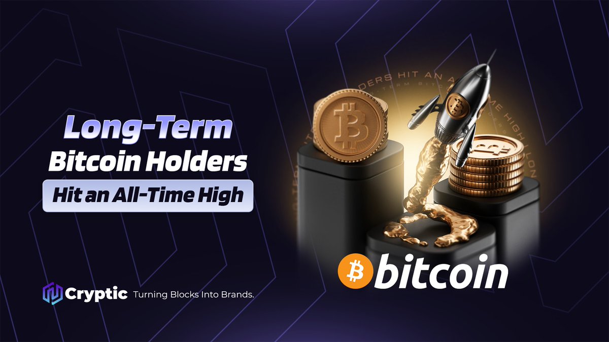 📊 Long-Term Bitcoin holders set a new record! 14.7M $BTC is held by  long-term holders, wallets that have held for over 155 days, and less  likely to sell during volatility. Many of