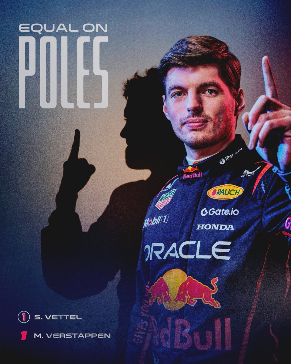 Pole number 4️⃣4️⃣ for Max, equalling Sebastian Vettel’s record for Red Bull Racing!

Legends aligned 👑👑

#F1 || #BritishGP 🇬🇧