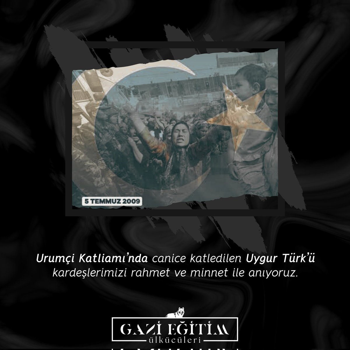 #UrumçiKatliamı’nda canice katledilen Uygur Türk’ü kardeşlerimizi rahmet ve minnet ile anıyoruz.