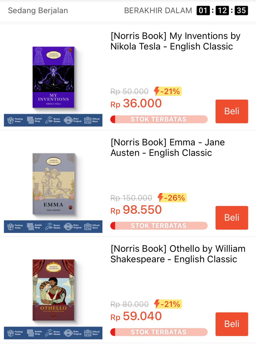 diskonbuku's tweet photo. Diskon Flash Sale Buku Norris Book
Tinggal 30 rb an aja 😍
https://t.co/dlxO2WfPjL https://t.co/WrSx9Cd5WC
