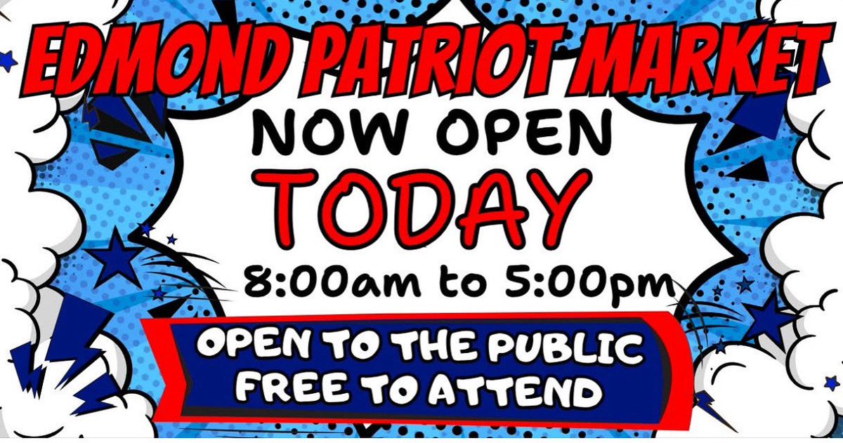 EdmondVFW4938's tweet photo. 🎉 The Edmond Patriot Market is OPEN TODAY!
🕗 8AM–5PM
📍 425 S Fretz Ave, Edmond, OK
🆓 FREE to attend – open to the public!

Come shop local vendors, enjoy patriotic fun, and support your community 🇺🇸

#EdmondOK #ShopLocal #Veterans #CommunityStrong #Mission4938 https://t.co/gdLeAytTFV