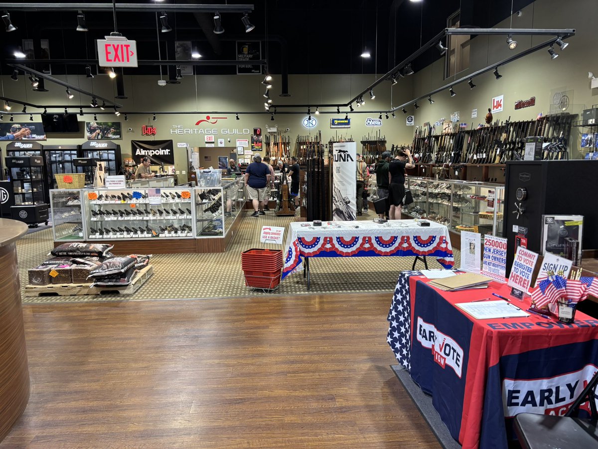 Susan Esposito (@saveamericasue) on Twitter photo Set up at Heritage Guild in Easton Pa!
Great place itโs on the border of Pa and Nj! Largest gun range Iโve been to so far!!
Letโs pray for a successful day ! <a href="/ScottPresler/">ThePersistence</a> <a href="/EarlyVoteAction/">Scott Presler's Early Vote Action</a> Set up at Heritage Guild in Easton Pa!
Great place itโs on the border of Pa and Nj! Largest gun range Iโve been to so far!!
Letโs pray for a successful day ! <a href="/ScottPresler/">ThePersistence</a> <a href="/EarlyVoteAction/">Scott Presler's Early Vote Action</a>