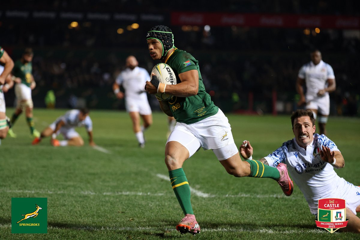 Another one for KLA ⚡
#Springboks #ForeverGreenForeverGold #RSAvITA