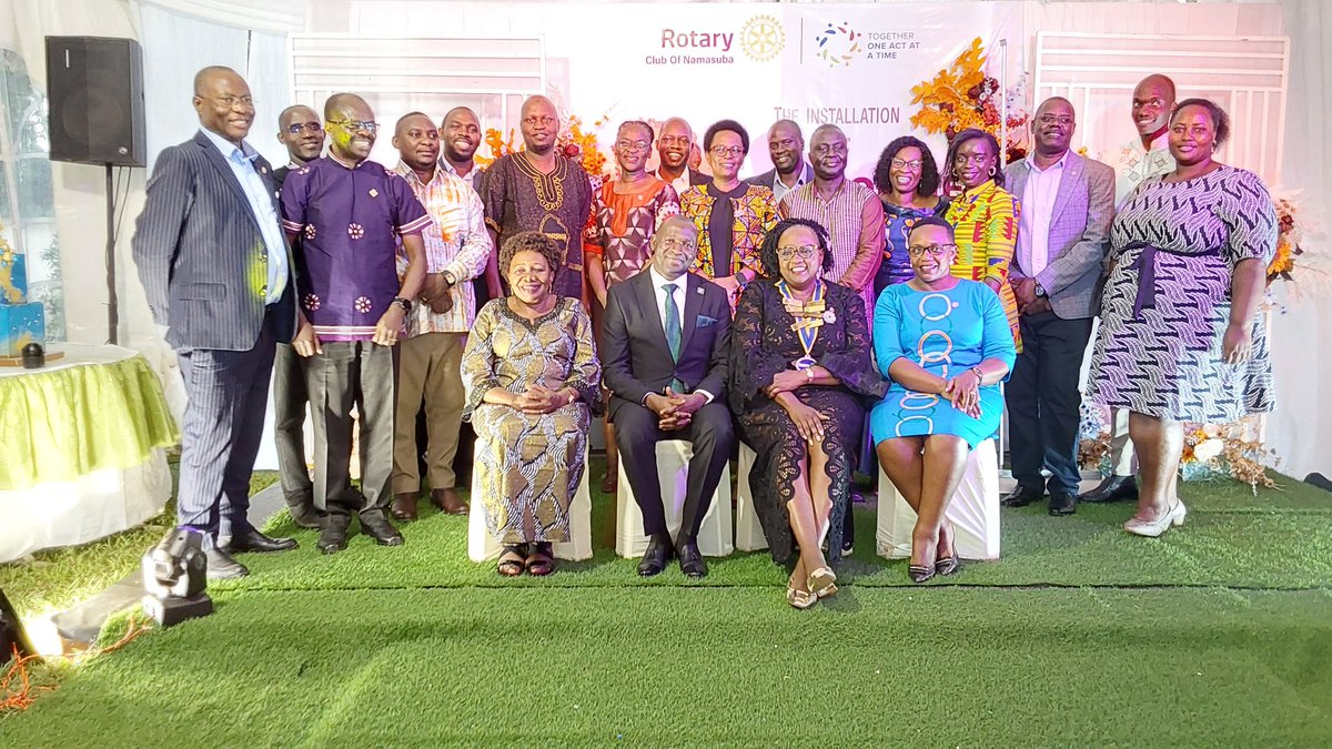 Leadership comes from God. Welcome aboard, President Sophie Musiitwa. We wish you well in your journey of office as President of the Rotary Club Namasuba.