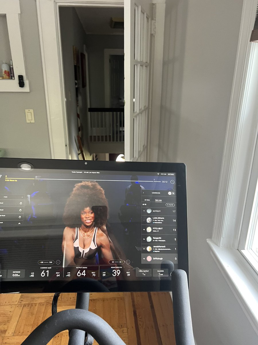 So I haven’t used my Peloton in some time as I normally like to exercise outside. Quiet Saturday called for a quick ride with @TundeOyeneyin <a href="/onepeloton/">Peloton</a> #healthiswealth 
Who is with me on this nice sunny Saturday?