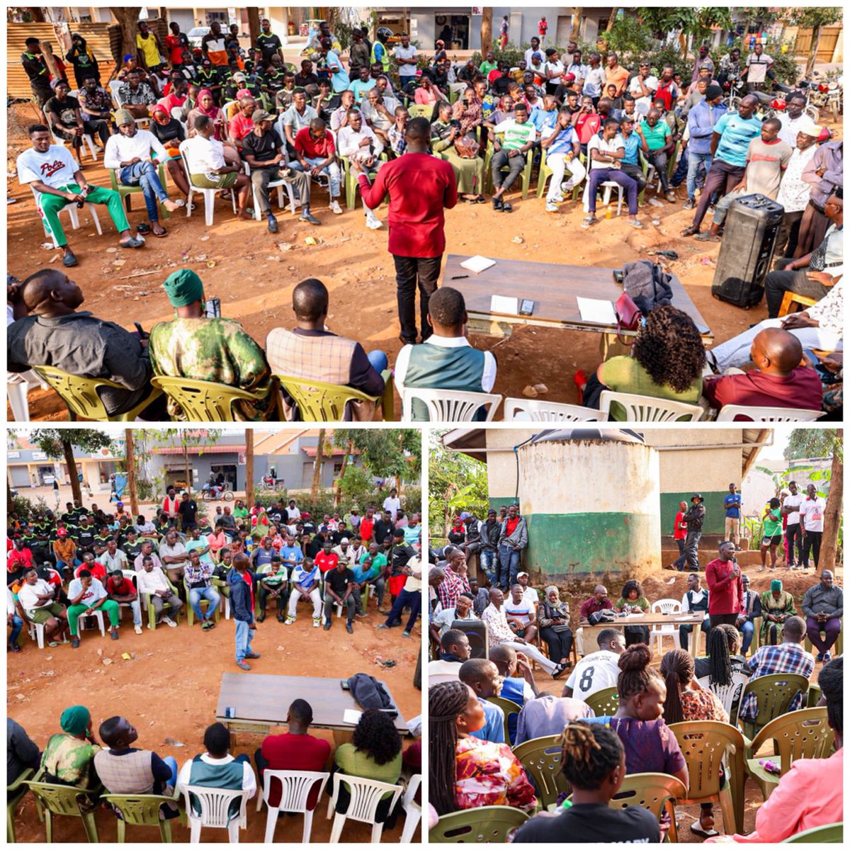 This evening, LOP.<a href="/JoelSsenyonyi/">Joel Ssenyonyi</a> and Buken Ali (Nubian Li) held an engagement with the youth of Kyanja Parish in Nakawa west. They held discussions about leadership and the quest for change.