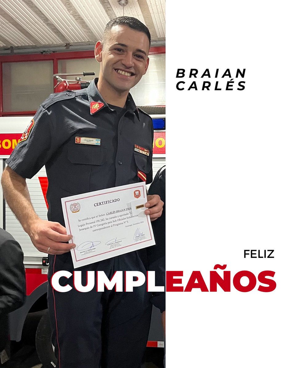 🎉 ¡Muy feliz cumpleaños al Subayudante Braian Carlés! 🎉

#BVI #BomberosdeItuzaingó #cumpleaños