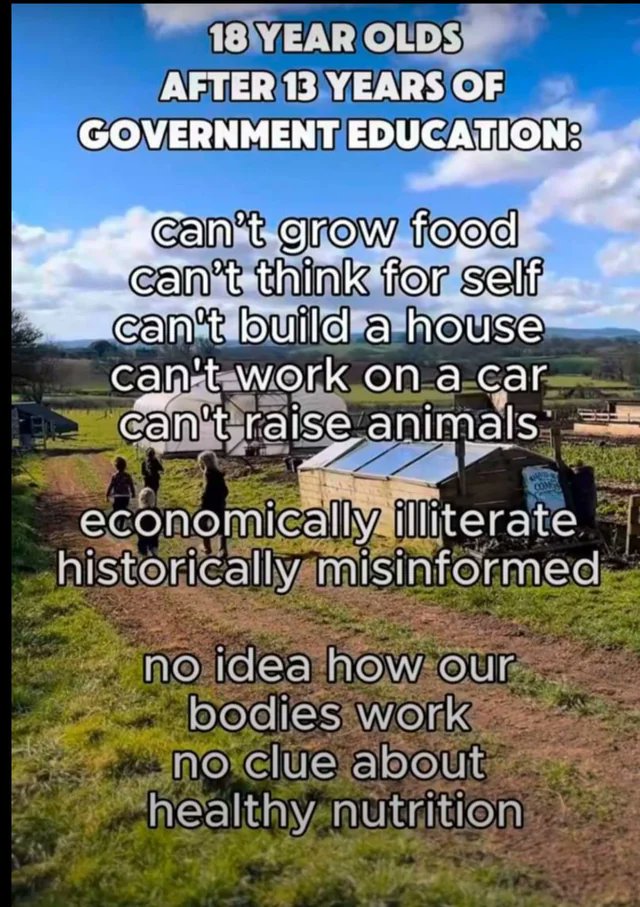 Lukewearechange's tweet image. Government educaqtion is an oxymoron!