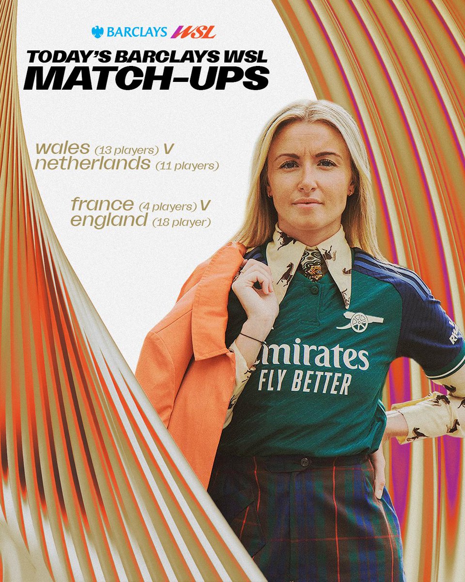 BarclaysWSL2's tweet image. 🚨 FORTY-SIX WSL PLAYERS PLAY TODAY! 🚨
Today’s #BarclaysWSL matchups at #WEURO2025 🏆