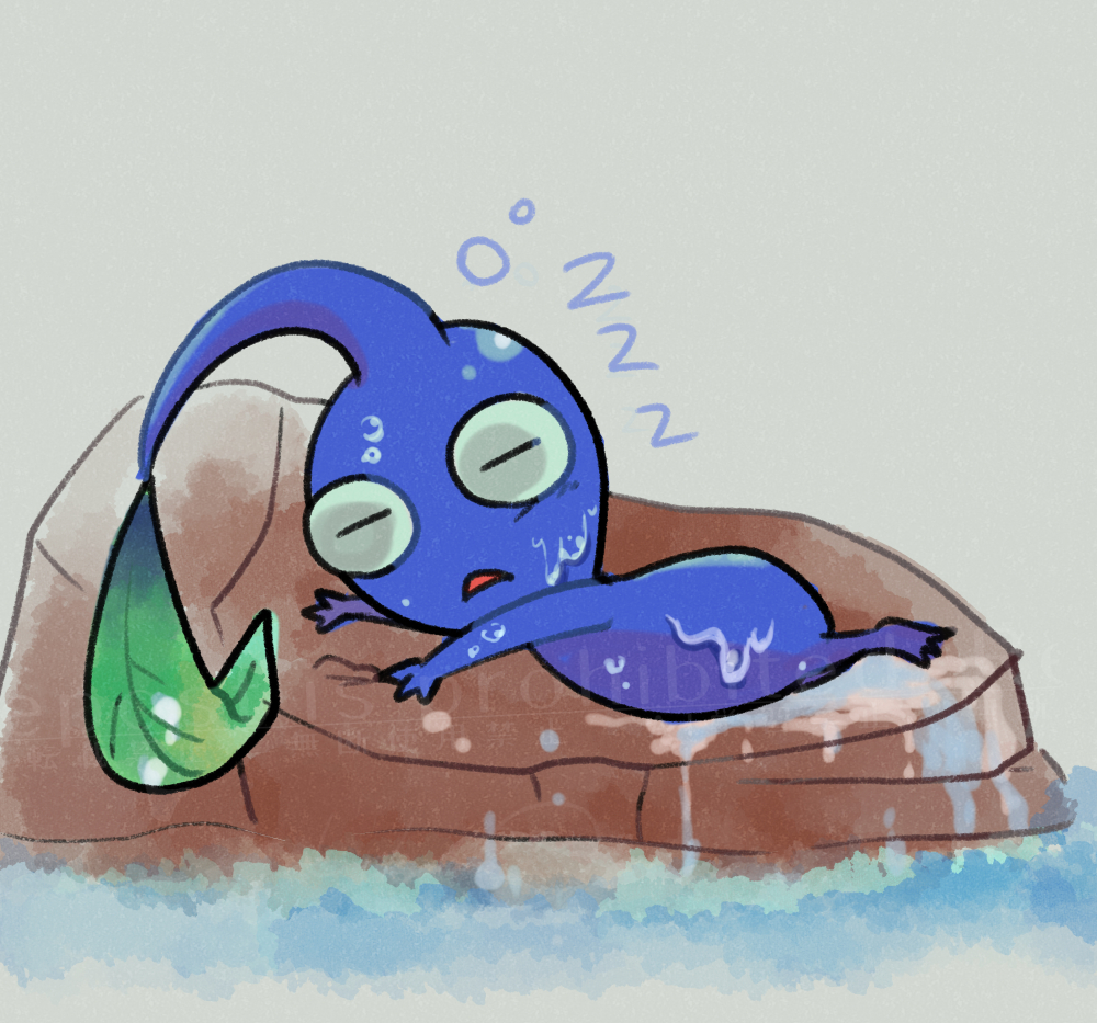 ピクミン落書き🌱
泳ぎ疲れた青ピ