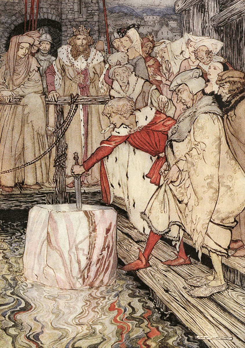 "I accidentally made that ice cube way too big! Use that sword to chop it up real good, Galahad." --King Arthur