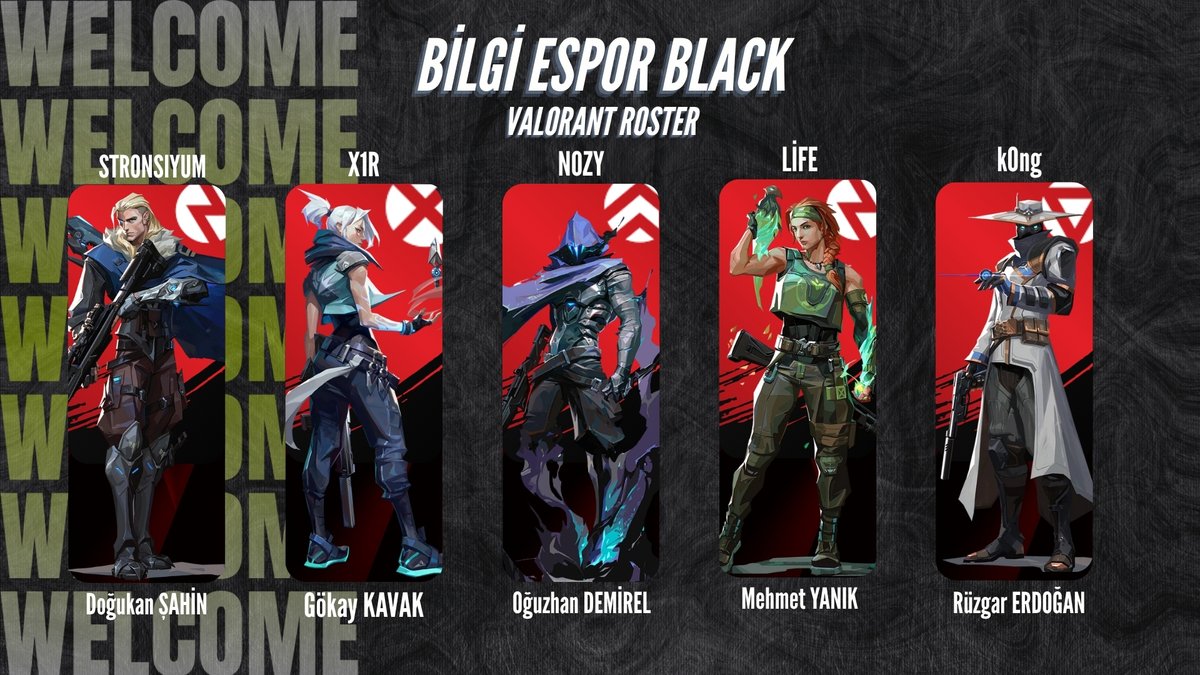 🟥 @haddinibilbao25’in desteğiyle kurduğumuz BilgiEspor Black, Premier Ligi’nin Invite seviyesinde sahneye çıkıyor!

İşte bu sezon mücadele edecek kadromuz:
🔺 Rüzgar “k0ng” Erdoğan
🔺 Oğuzhan “nozy” Demirel
🔺 Mehmet “life” Yanık
🔺 Doğukan “stronsiyum” Şahin
🔺 Gökay “X1R”
