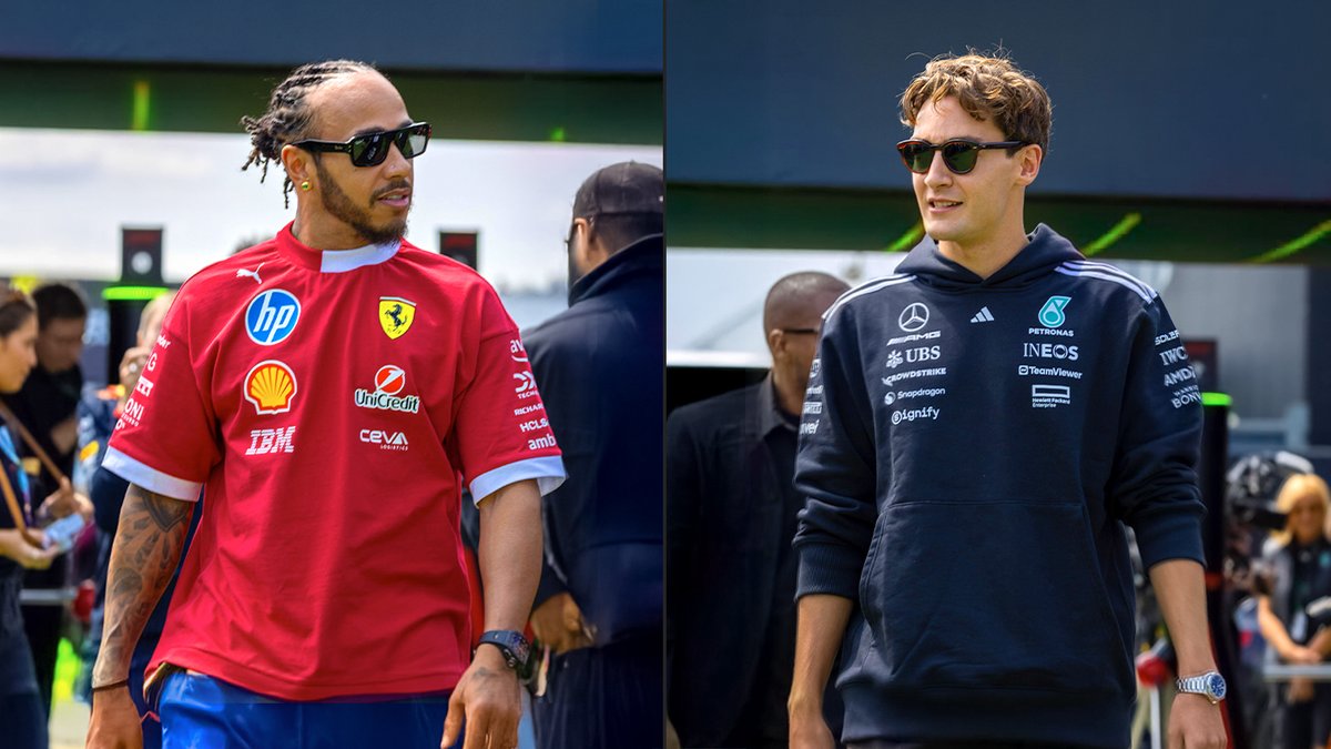 Lewis Hamilton vs George Russell. 🏁

Former team mates chasing the British GP trophy. Who do you think will be the fastest? Tell us in the comments! 🏎️

#LewisHamilton #GeorgeRussell #F1 #BritishGP