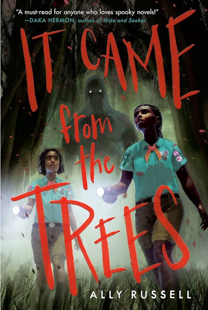 RelaWorsham's tweet image. Summer 2025 Read #17 It Came From the Trees by Ally Russell. This one is on both Bluebonnet and Battle of Books lists. It will be a good recommendation for kids who like scary mysteries and the outdoors. Jenna knows there’s something out in the woods—but who will believe her?