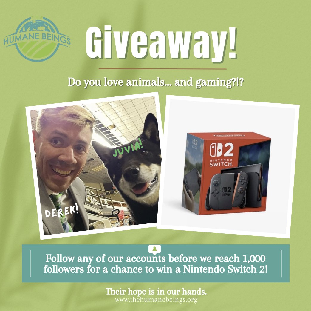 You've followed us so you can win a #Nintendo #Switch2 right? 

Spread. The. Word! The more followers, the better! When we get to 1,000 follows...we pick a winner! Good luck! 🎮