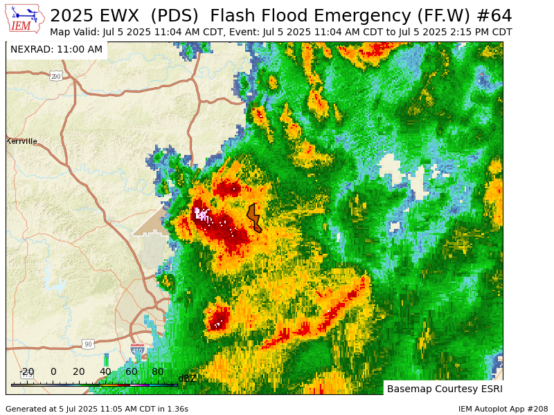 Iembot_emerg's tweet image. EWX issues Flash Flood Emergency [flash flood: observed, flash flood damage threat: catastrophic] for Comal [TX] till Jul 5, 2:15 PM CDT mesonet.agron.iastate.edu/vtec/f/2025-O-…
