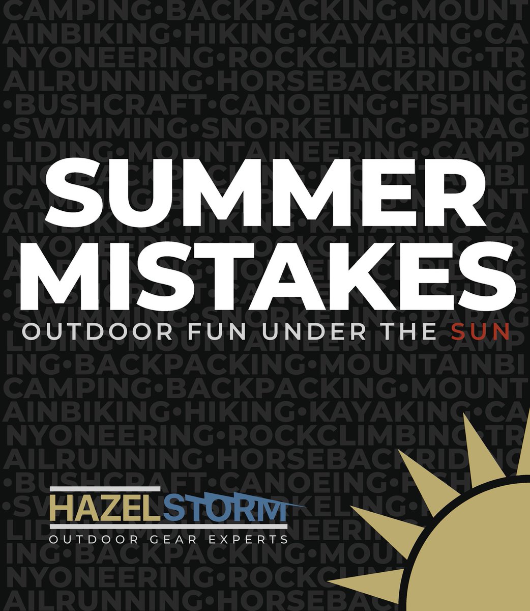TheHazelStorm's tweet photo. Summer’s heating up—don’t make these rookie mistakes: ⚫ Wearing dark clothes 💧 Skipping electrolytes 🌞 Minimal skin protection
Stay cool, fueled, and covered out there. #HazelStorm #OutdoorTips #HikingSmart #SummerGear #BackpackingFails #TrailMistakes https://t.co/SWBKLdVajH