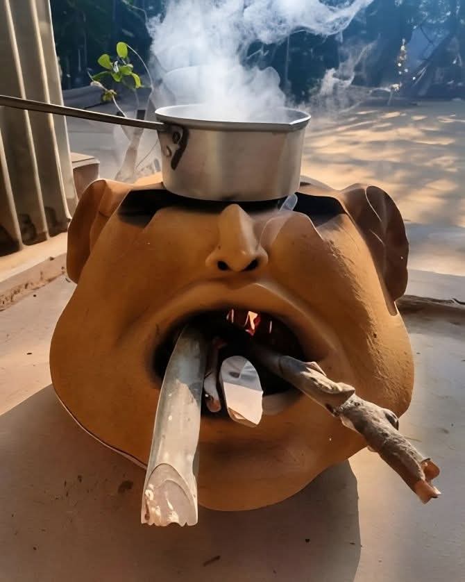 RomeshSharma1's tweet image. When your stove decides to get a face-lift! 🔥😄 #FunnyCooking #CreativeStove #KitchenHumor