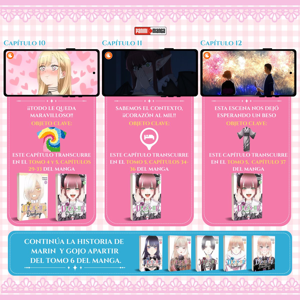 Con el estreno de la segunda temporada de "My Dress-up Darling", les dejamos un resumen de la primera temporada y hasta donde abarcó la adaptación del manga.
Si quieren saber más datos del anime, conozcan el Animebook disponible aquí:
tiendapanini.com.mx/my-dress-up-da…