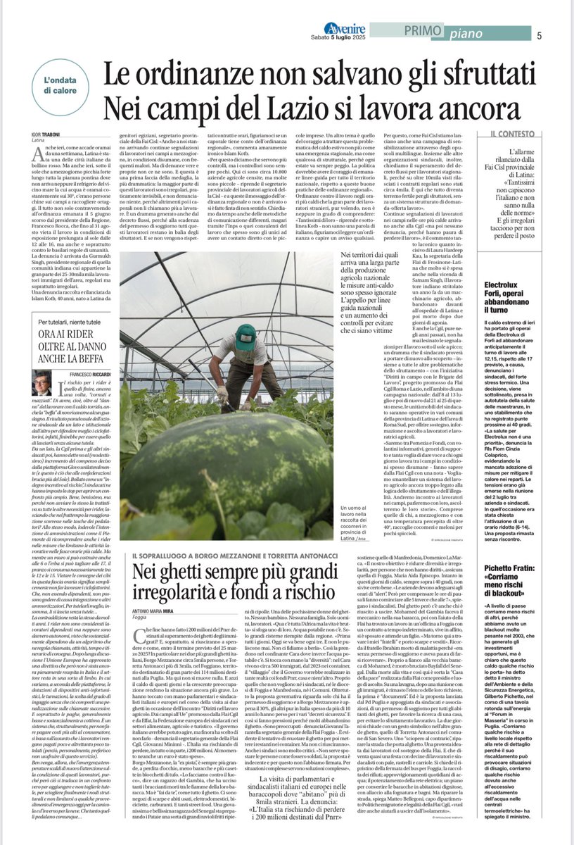 FAI CISL Latina (@fai_cisl_latina) on Twitter photo Le ordinanze non salvano gli sfruttati.
Le dichiarazioni del Segretario Generale della Fai Cisl Latina <a href="/islkotb/">@Islam.Kotb 🇮🇹🇪🇺</a> sul quotidiano #Avvenire 👉 Le ordinanze non salvano gli sfruttati.
Le dichiarazioni del Segretario Generale della Fai Cisl Latina <a href="/islkotb/">@Islam.Kotb 🇮🇹🇪🇺</a> sul quotidiano #Avvenire 👉