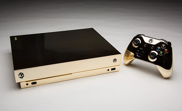 So I have a SoT gold plated XBOX 1X from the Sea of thieves Battle for LA. (only 4 people won one) and its SUPER rare. I was looking up pricing on what it would go for. they have sold for over $10,000. That's most of my debt paid off...