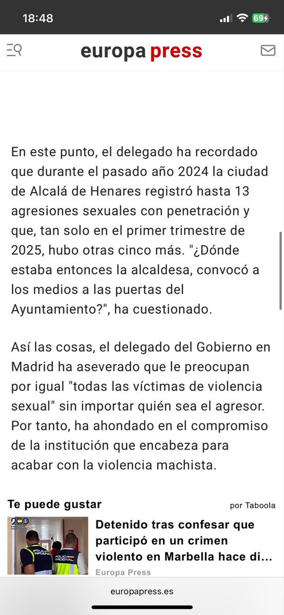La manifestación de Alcalá no fué contra la violencia sexual ni por defender a una víctima.
El Feminismo está con TODAS las víctimas independientemente de quién sea el agresor ,los denunciamos a TODOS ,incluido el 70% de agresores patrios que algunas/os blanquean con estos actos