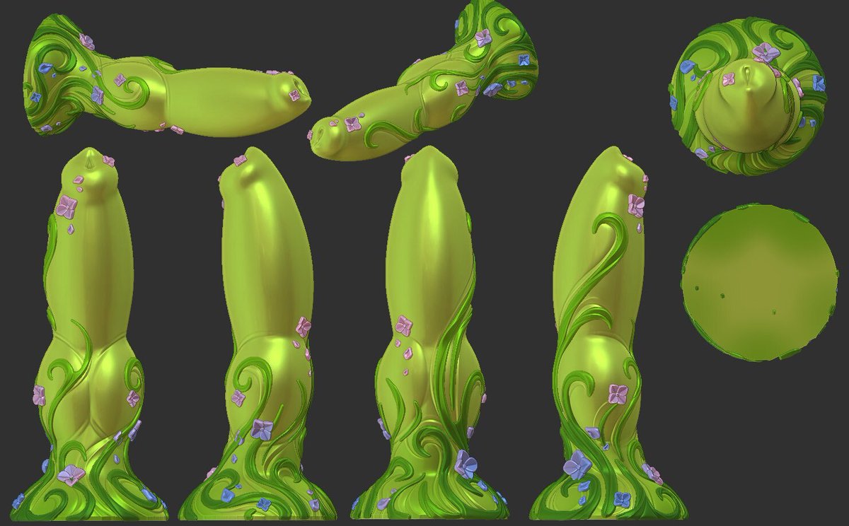 Here’s a sneak peek at something We are working on:
A new knotted design based on YOURS suggestions, full of vines, petals, and gentle curves from <a href="/Anate224/">✨🖤🤍Kuromin🤍💜✨Comms Close！🌟</a> . 🌿✨
I’m still not sure about the flowers on its tip 🤔 any feedback is supper apereciated! ☺️