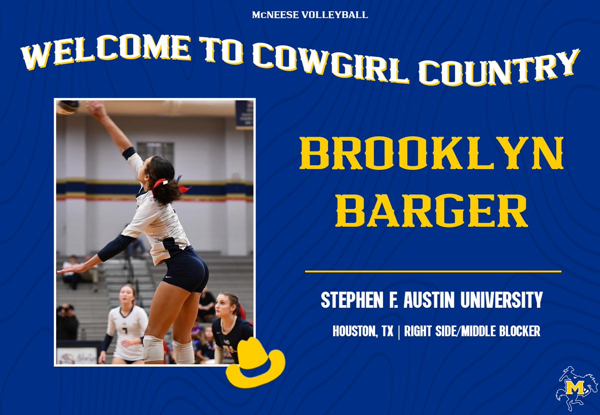 McNeeseVball's tweet image. Welcome to Cowgirl Country, Brooklyn Barger! 🤠✨

#GeauxPokes