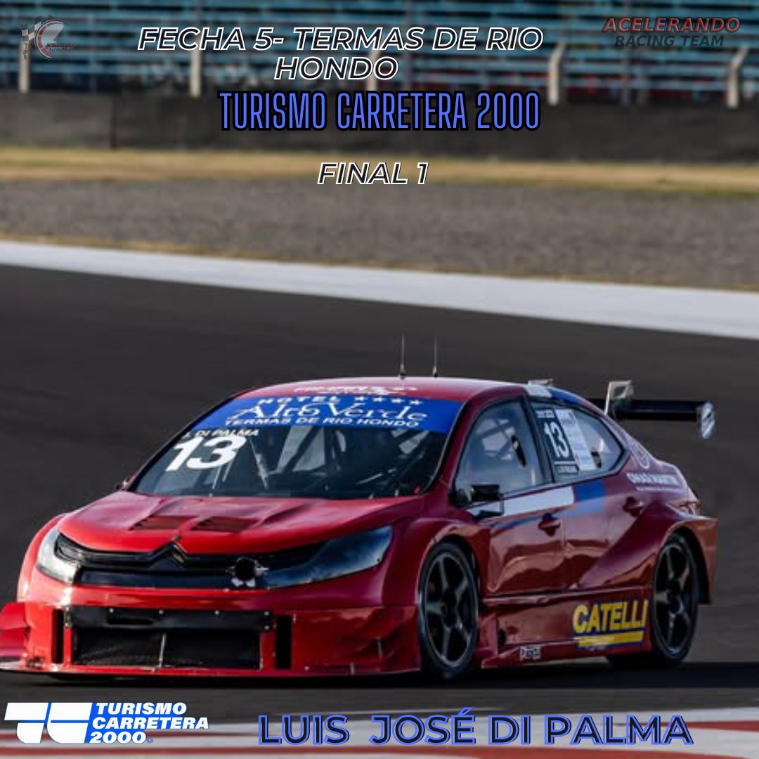Acelerando Racing Team (@acelerando_team) on Twitter photo #TurismoCarretera2000 🏁 🥇Josito Di Palma se llevó la final 1 del <a href="/acpacturcar2000/">acpacturcar2000</a> en Termas de Río Hondo.
🥈 Valentín Yankelevich
🥉 Agustín Canapino
✅El de arrecifes se llevó la victoria con el Citroen N°13 en una gran carrera. #TurismoCarretera2000 🏁 🥇Josito Di Palma se llevó la final 1 del <a href="/acpacturcar2000/">acpacturcar2000</a> en Termas de Río Hondo.
🥈 Valentín Yankelevich
🥉 Agustín Canapino
✅El de arrecifes se llevó la victoria con el Citroen N°13 en una gran carrera.
