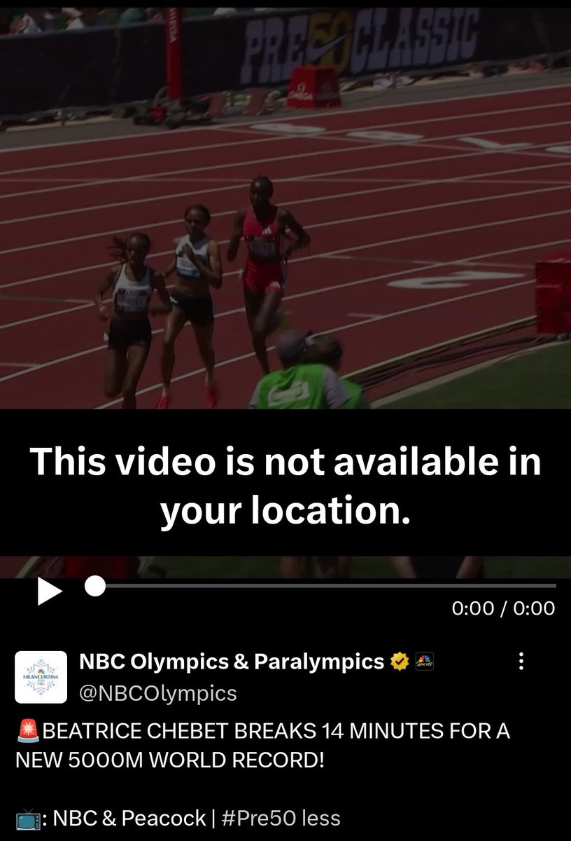 The Truthful Men (@dollar__sm) on Twitter photo This video is not available in your location
<a href="/NBCOlympics/">NBC Olympics & Paralympics</a> Huyo Beatrice Chebet ni wenu? This video is not available in your location
<a href="/NBCOlympics/">NBC Olympics & Paralympics</a> Huyo Beatrice Chebet ni wenu?