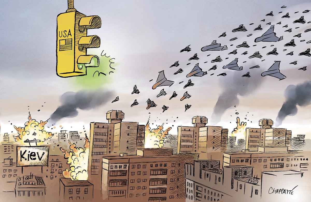 Les USA privent l’Ukraine de défenses antiaériennes - © Chappatte dans <a href="/LeTemps/">Le Temps</a> , Genève 👉chappatte.com