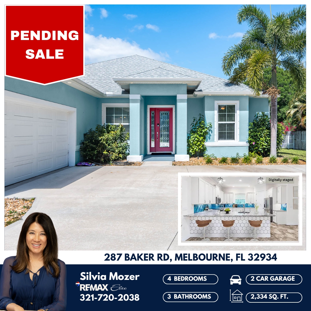 SilviaMozer's tweet image. Pending Sale |📍287 Baker Rd, Melbourne, FL 32934 

📲 Know someone thinking about relocating in Melbourne FL?

 Begin your exciting next chapter with a simple phone call!

✨ Silvia Mozer | RE/MAX Elite
📞 (321) 720-2038 | 🌐silviamozer.com

#NoHOA #EcoFriendlyLiving