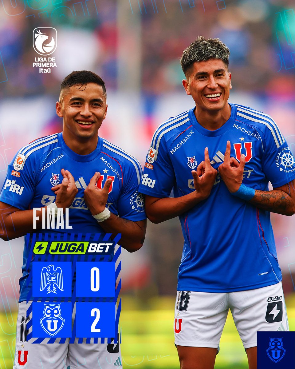 𝐓𝐑𝐈𝐔𝐍𝐅𝐎 𝐄𝐍 𝐒𝐀𝐍𝐓𝐀 𝐋𝐀𝐔𝐑𝐀 🤘🔵🔴

Con goles de Matías Sepúlveda y Lucas Assadi, derrotamos a Unión Española por la Fecha 4 de la #LigadePrimeraItaú 🏆

#UniónEspañola 0️⃣-2️⃣ #UdeChile
#VamosLaU 🔵🔴