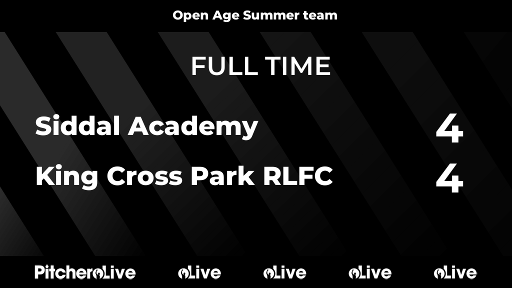 FULL TIME: Siddal Academy 4 - 4 King Cross Park RLFC
#SIDKIN #Pitchero
pitchero.com/clubs/kingcros…