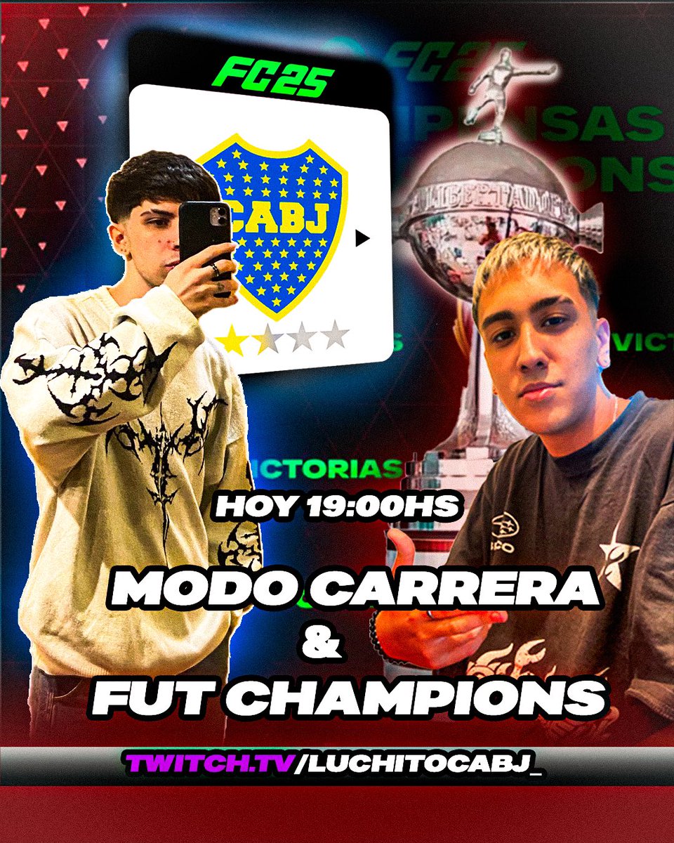 HOY A LAS 19:00HS MODO CARRERA Y FUR CHAMPIONS CON LEE ( CAPAZ TARDAMOS UN TOQUE MAS EN PRENDER) 

twitch.tv/luchitocabj_

twitch.tv/luchitocabj_

twitch.tv/luchitocabj_
