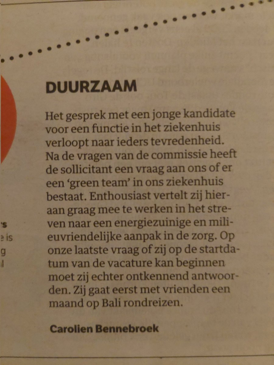 Tegenwoordig (helaas) veel voorkomende vorm van cognitieve dissonantie