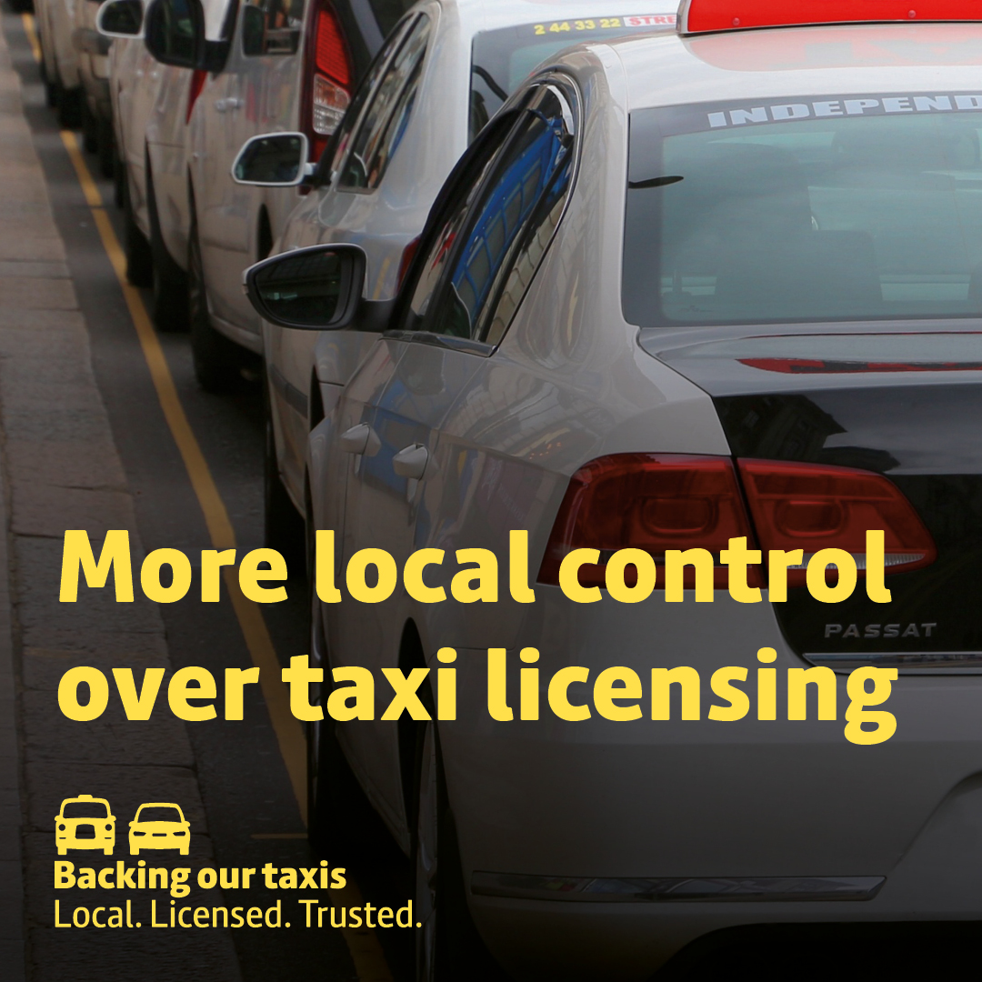 We are supporting calls on the government to devolve power on taxis and put a stop to ‘out of area’ licensing 🛑 

This would give areas more control to drive up standards and support the livelihoods of drivers.  
#BackingOurTaxis

Find out more:( backingourtaxis.com )