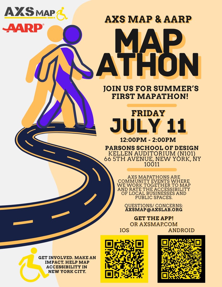 AXS Map Mapathon on July 1th @ Parson's New School.  #access #Disability #nyc #accessibility