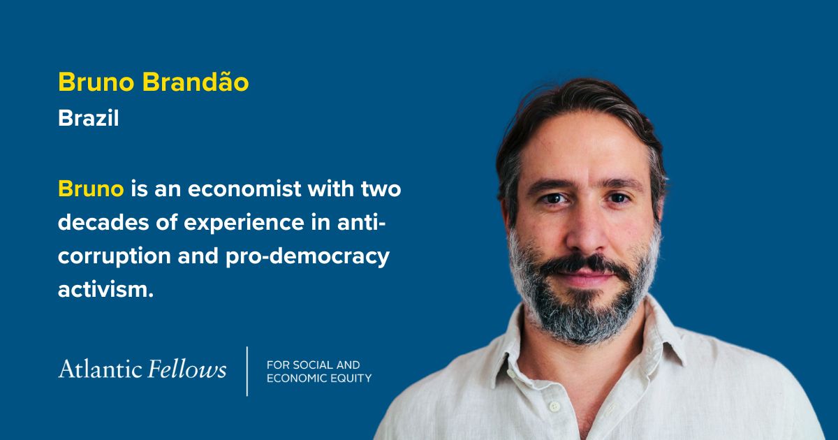 AFSEE_LSE's tweet image. The fight against #corruption is not an end in itself. It is a fight for #rights, says Bruno Brandão, one of our new Atlantic Fellows for Social and Economic Equity.

🔗 afsee.atlanticfellows.lse.ac.uk/en-gb/fellows/…