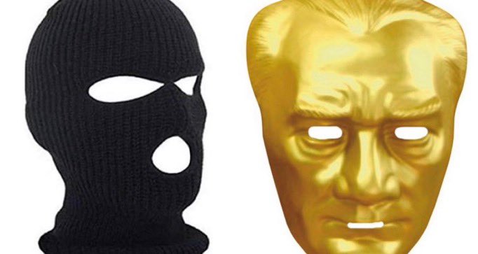 Soldaki maske ile bir dükkan soysan hızlıca yakalanırsın.

Ama sağdaki maske ile 100 sene bir ülkeyi soyabilirsin.