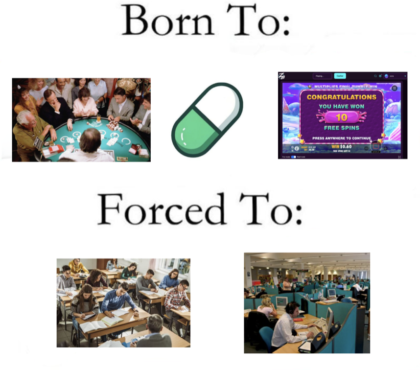 zonebitsol's tweet image. A real gambler knows when to alt-tab and when to all-in.