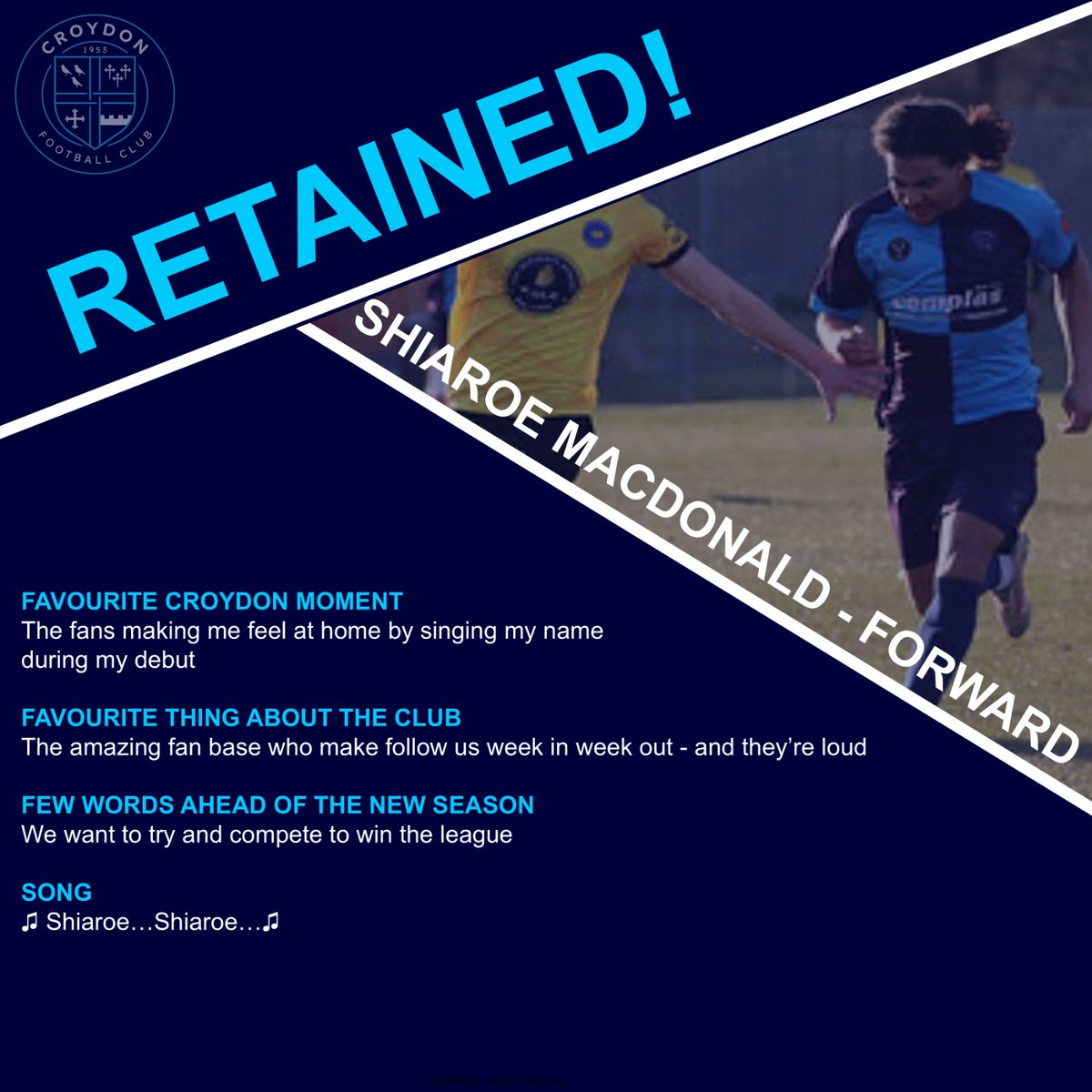 Croydon FC (@croydon_fc) on Twitter photo After today's game, more players want to stay with <a href="/Croydon_FC/">Croydon FC</a>! Here are the latest names who you'll see at Croydon Sports Arena this coming season. After today's game, more players want to stay with <a href="/Croydon_FC/">Croydon FC</a>! Here are the latest names who you'll see at Croydon Sports Arena this coming season.