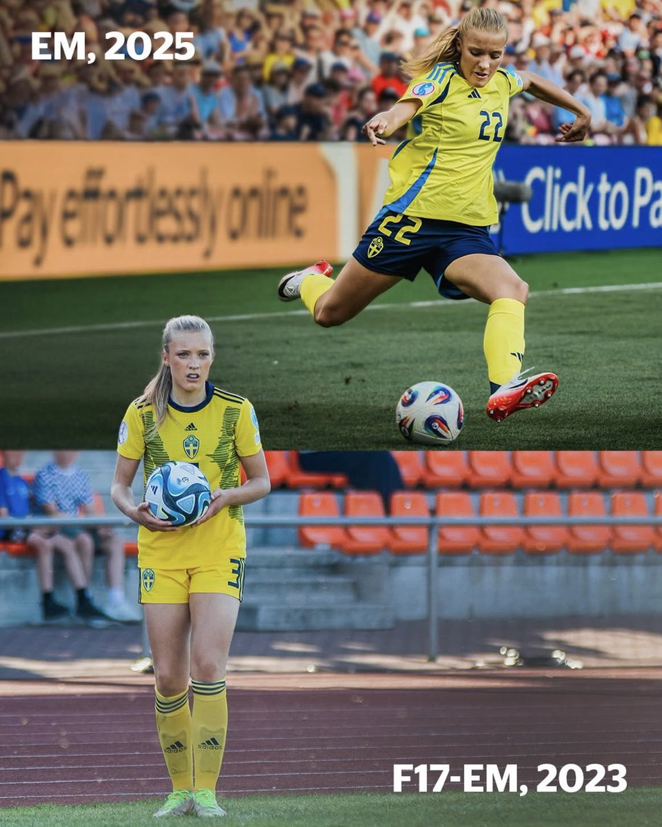 För två år sedan spelade hon F17-EM. I går debuterade hon i EM i Schweiz 🌟

Smilla Holmberg 🚀