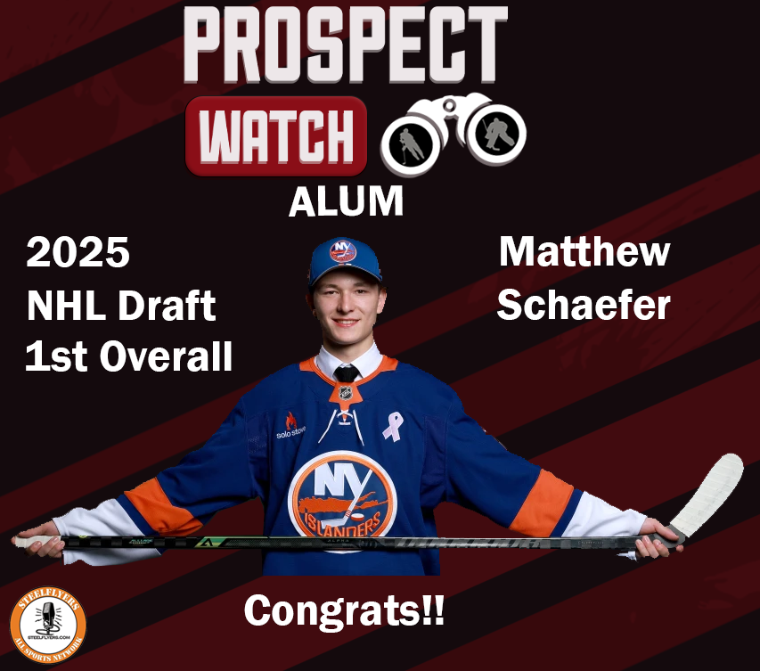 Prospect Watch (@prospectwatch23) on Twitter photo 🎉Congratulations to MATTHEW SCHAEFER
from the <a href="/ErieOtters/">Erie Otters 🦦</a> Drafted 1⃣st OEVERALL in the #2025nhldraft by the <a href="/NYIslanders/">New York Islanders</a>
Matthew is a <a href="/ProspectWatch23/">Prospect Watch</a> alum, and we are so PROUD to see him achieve his goals!! 🎉Congratulations to MATTHEW SCHAEFER
from the <a href="/ErieOtters/">Erie Otters 🦦</a> Drafted 1⃣st OEVERALL in the #2025nhldraft by the <a href="/NYIslanders/">New York Islanders</a>
Matthew is a <a href="/ProspectWatch23/">Prospect Watch</a> alum, and we are so PROUD to see him achieve his goals!!