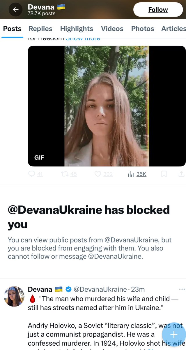 The Ukrainian propaganda account blocked me.  Wonder why.  😂